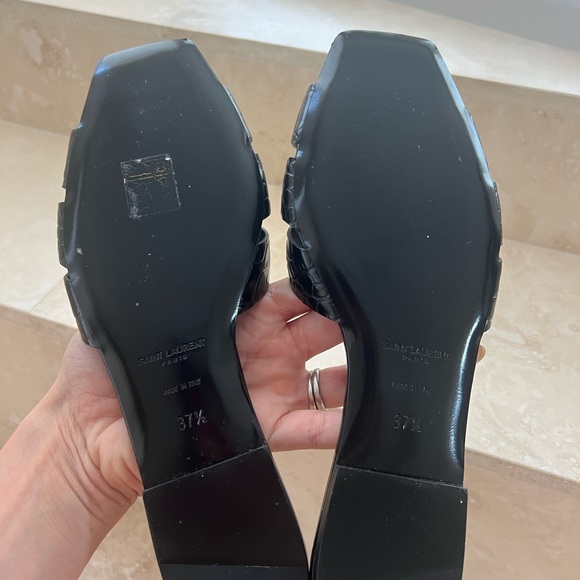 SAINT LAURENT BLACK CROC 37.5